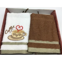Kép 1/2 -  Kéztörlő barna coffee love, 2 db-os 40x60 cm