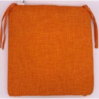 Kép 1/2 - egyszínű narancs kötős ülőpárna 