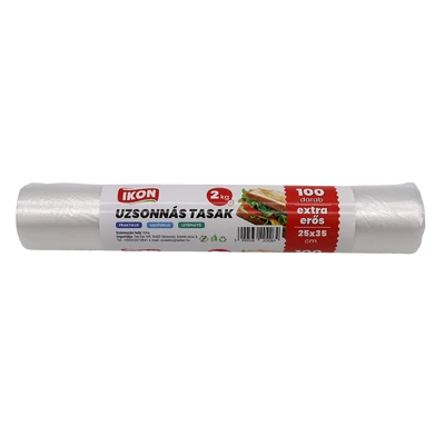 Uzsonnás tasak 2kg 100db/roll , 25x35 cm , papírcsévén