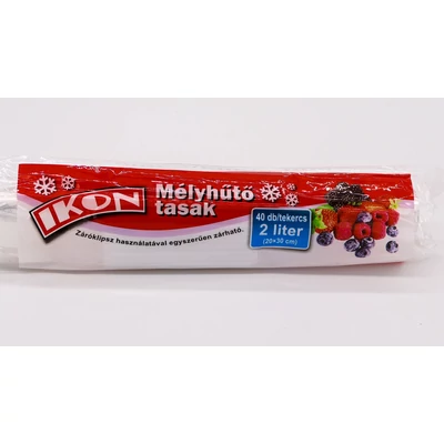 Mélyhütő tasak 2 Liter , 40 db/roll  , 20x30 cm , LDPE 
