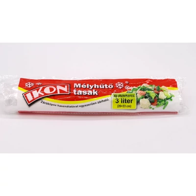 Mélyhütő tasak 3 Liter , 40 db/roll  , 26x33cm , LDPE 