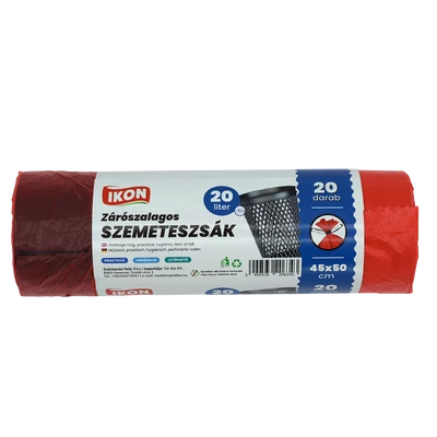 Zárószallagos szemeteszsák 20L