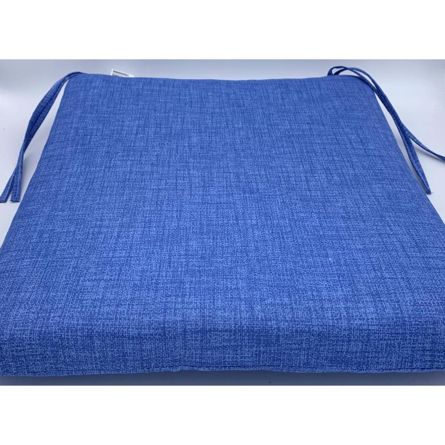 egyszínű denim kék kötős ülőpárna 